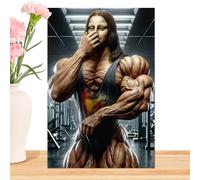 Generisch Poster da parete, stile vintage con corpo muscoloso, poster per il bagno, per la camera da, il soggiorno, la camera degli studenti, il bagno e