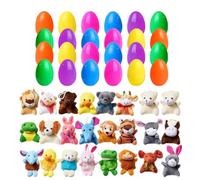 Generisch Pre Filled Easter Eggs Set - Soft Inside | Festive Basket Stuffers for Egg Hunt Party | Adorable Stuffed Animal Toy for Kids, Preschoolers and Little