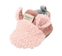 Generisch Prewalker pelle d'agnello bambino strisciante pantofole per bambini giovani allenatori scarpe per bambini, Colore: rosa., 0-6 mesi