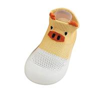 Generisch Prewalker - Scarpe primi passi per bambini, traspiranti, leggere, con suola antiscivolo, comode e morbide, giallo., 18 EU