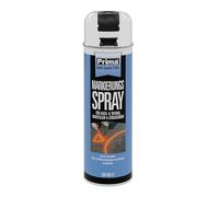 Generisch Prima Spray per marcatura 500 ml - Pittura fluorescente per edilizia civile, costruzione e artigianato, aderisce ad asfalto, cemento, terra - Luminosa e resistente alle intemperie (1, bianco
