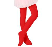 Generisch Primavera Estate Bambini Alta Elastica Danza Leggings Ballerina Collant Confortevole Elastica Intimo Per Ragazze, Colore: rosso, 4-5 Anni