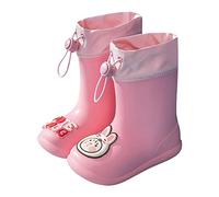 Generisch Primavera-estate carino fumetto animale bambino pioggia scarpe impermeabili stivali da neve ragazzi 37, Colore: rosa., 22 EU