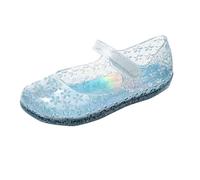 Generisch Principessa Scarpe Ragazza Sandali Jelly Mary Jane Dance Party Cosplay Scarpe per Bambini Bambino Pantofole Baby Girl 20, Blu, 25 EU
