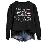 Generisch Probabilmente suonerò un pezzo lontano, perché sono stanco Divertente felpa di Natale per uomo e donna, Nero , XL