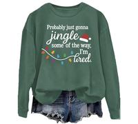 Generisch Probabilmente suonerò un pezzo lontano, perché sono stanco Divertente felpa di Natale per uomo e donna, verde, S