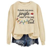 Generisch Probabilmente suonerò un pezzo lontano, perché sono stanco Divertente felpa di Natale per uomo e donna, cachi, XXL