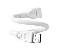 Generisch Prolunga di accesso per porta USB, 30 cm, pieghevole, bianco | Design maschile e femminile per una scrivania più pulita