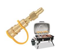 Generisch Propane Quick Connect Fittings - Quick Connect RV Propane Pantaloni di ricambio | Convenient Shutoff Valve Solid Brass Suitable for Appliance Fire Pit Heater