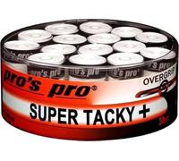 Generisch Pro's Pro 30 pezzi Super Tacky Plus Overgrip - per tennis, badminton, padel, squash - Grip Band (bianco)