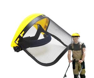 Generisch Protezione per il viso, maschera di sicurezza, supporto per la testa regolabile con visiera rinforzata in filo, equipaggiamento di protezione per uomini e donne, cura degli alberi