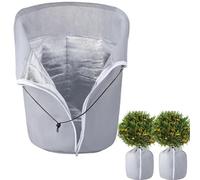 Generisch Protezione termica per vaso contro l'umidità e il gelo, protezione invernale per piante in vaso con cordino, tessuto Oxford, protezione antigelo per piante in vaso (45 x 50 cm)