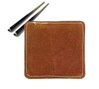 Generisch Pulitore per bastone da biliardo, 9,5 cm, in morbida pelle PU, panno per la pulizia della stecca della piscina, panno per la manutenzione portatile per giocatori, hobbisti, home club, sala