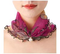 Generisch Pulitore vetro panni cervicale fascia sottile sciarpa sciarpa donna sciarpa nero elegante, g, Taglia unica