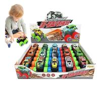 Generisch Pull Back City Cars and Trucks Toy | 15X Pull Back Racing Vehicles | Colorful Interactive Friction Car | Friction Powered Vehicle Playset Toys for Boy, Girls, Kids Aged 3+