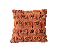 Generisch Pumpkin Pillow Covers, Soft Decorative Pillowcase for Halloween, 18 x 18 pollici Fall Season Plush Cushion Cover, Apartment Bedroom Living Room Sofa Car Office Dormitory Study Coffee Shop