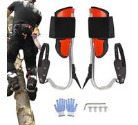 Generisch Punte per arrampicata sugli alberi per lavori forestali e alberi, attrezzature per arrampicata in lega di alluminio, set di cinghie per arrampicata per proteggere le mani, supporto per palme