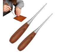 Generisch Punte per cucito, manico in legno, forature per pelle, per mobili imbottiti, scarpe, stivali, borse, jeans, rilegatura a libro, robusto set per cucire e fai da te