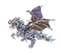 Generisch Puzzle 3D in metallo versione Q Papillon Drago, puzzle in metallo 3D per acciaio inossidabile 340, kit modellino per adulti, 1350 pezzi, 2024 ali