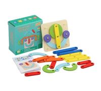 Generisch Puzzle in legno con lettere e numeri, set educativo impilabile, strumento di apprendimento precoce, sviluppo delle abilità motorie , pezzi in legno liscio, per bambini e bambini 3 ai