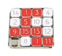 Generisch Puzzle portatile a 15 griglie, in metallo, gioco cognitivo | Divertimento e apprendimento in famiglia per adulti e adulti, gioco per lo sviluppo cognitivo e strumento di allenamento