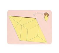 Generisch Puzzle triangolare: risolvere il puzzle in legno - quadrato irregolare con triangolo scomparso - triangolatore - gioco di pensiero (B, taglia unica)