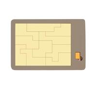 Generisch Puzzle triangolare: risolvere il puzzle in legno - quadrato irregolare con triangolo scomparso - triangolatore - gioco di pensiero (A, taglia unica)