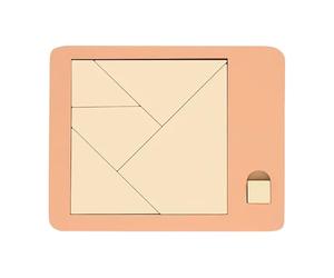 Generisch Puzzle triangolare: risolvere il puzzle in legno - quadrato irregolare con triangolo scomparso - triangolatore - gioco di pensiero (C, taglia unica)