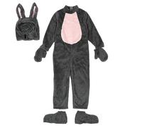 Generisch -Pyjama per ragazze - Peluche coniglietto pasquale, costume da coniglietto pasquale per bambini, pigiama con orecchie di flanella, vestito domenica risurrezione, con piedi, cappello, calze