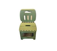 Generisch Questo sgabello pieghevole portatile con schienale alto presenta un design spesso e durevole, adatto sia for l'uso domestico che for quello esterno(GREEN)