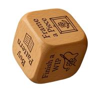 Generisch Quilter - Cubo di decisione per fai da te in legno, 6 lati, pratico cubo di decisione per adesivi, per casa, viaggi, workshop, opere d'arte, classi, principianti, donne,