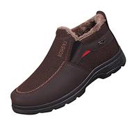 Generisch Racchette da neve da uomo foderate - Scarpe invernali con calda imbottitura - Stivali invernali Slip On Stivali da neve vintage scarpe da trekking antiscivolo leggere comode scarpe sportive