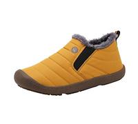 Generisch Racchette da neve da uomo in pile, scarpe invernali da uomo, suola morbida, scarpe da trekking, antiscivolo, per il tempo libero, impermeabili, tinta unita, leggere, giallo., 41 EU