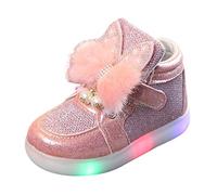 Generisch Ragazza coniglio infantile sport luminoso animazione bambino scarpe da spiaggia scarpe con zeppa, Colore: rosa., 5 anni