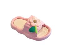 Generisch Ragazze principessa fiori antiscivolo fondo morbido esterno indossare sandali pantofole scarpe antiscivolo, Colore: rosa., 32 EU