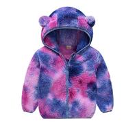 Generisch Ragazzi Outwear Zipper Bambino Stampe Calde Bambini Con Bambino Ragazza Giacca Inverno Autunno Walker Giacche Bambini Vestiti di Natale, Lilla, 2-3 Jahre