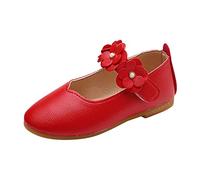 Generisch Ragazzi scarpe studente singolo bambino bambino bambino scarpe bambino principessa ragazza morbido solido stivali di gomma ragazza 34, Colore: rosso, 24 EU