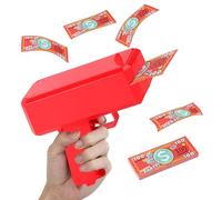 Generisch Rain Toy Shooter - Sparatutto a mano per denaro, 5,51 x 2,36 x 5,31 pollici, ABS + componenti elettronici, cannone per contanti, Bills Spray Es