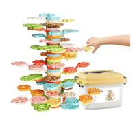 Generisch Rainbow Tree Preschool Asilo Educational, 72 pezzi Stacking Challenge, Rainbow Tree Building Game, materiale con design colorato, strumento di apprendimento per la casa e l'asilo