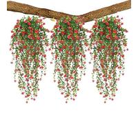 Generisch Rame artificiale di edera, resistente ai raggi UV, in rattan resistente ai raggi UV, per interni ed esterni, casa, giardino, camera, ufficio, matrimonio