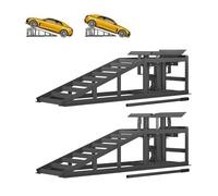 Generisch Rampa di carico regolabile in altezza, portata 2000 kg, robusta struttura in acciaio con cric idraulico e bulloni di sicurezza per riparazioni auto e manutenzione sottoscocca