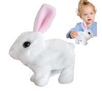 Generisch Realistic Interactive Bunny Plush - Hopping & Ear-Twitching Electronic Toy Rabbit, Interactive Pet Stuffed Animal for Kids, Animated Bunny Toy with Wiggling Nose & Sounds