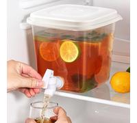 Generisch Refrigeratore in plastica da 3,5 l, per uso domestico con rubinetto, frutta, teiera, limonata, secchio, contenitore per bevande, frigorifero o all'aperto, bollitore freddo con rubinetto