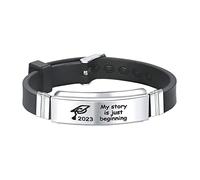 Generisch Regala la laurea ispirazione 2021 - Armbanket per la clausola di chiusura bracciale rosa, Taglia unica, silica gel, Nessuna pietra preziosa