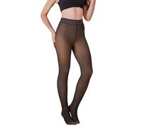 Generisch Reggicalze Nero Pizzo Termico Collant Leggings Opaco Inverno Caldo Spessa Calze Collant Corpetto Con Reggicalze E Cerniera, cachi, L