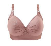 Generisch Reggiseni donna senza ferretto, reggiseni regolabili, bralette con copertura completa e tenuta, taglie forti, reggiseno per tutti i giorni, Colore: rosa., XL