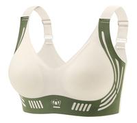 Generisch Reggiseno da donna senza ferretto, 2025 senza cuciture, senza ferretto, reggiseno push up con regolabile, effetto sagging, comodo reggiseni per tutti i giorni, yoga, bianco, XXL