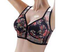 Generisch Reggiseno da donna, sottile, senza cuciture, morbido sostegno, petto grande, coppa piccola, mezza rigida, traspirante, Nero , 44