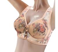 Generisch Reggiseno da donna, sottile, senza cuciture, morbido sostegno, petto grande, coppa piccola, mezza rigida, traspirante, beige., 42