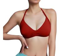 Generisch Reggiseno da yoga da donna, sportivo, bralette, per allenamento, fitness, per un supporto ottimale, comodo, senza ferretto, reggiseno push up senza cuciture, senza cuciture, Vino D, L
